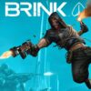 Framsidan av spelboxen till Tv-spelet Brink på Xbox 360 i europeisk PAL utgåva