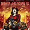Framsidan av spelboxen till TV-spelet Command & Conquer Red Alert 3 på xbox 360 i europeisk PAL utgåva