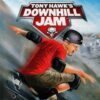 Framsidan av spelboxen till TV-spelet Tony Hawk´s Downhill Jam på Nintendo Wii i Europeisk PAL utgåva