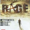 Framsidan av spelboxen till tv-spelet Rage: Anarchy Edition på Microsoft Xbox 360 i europeisk PAL utgåva.
