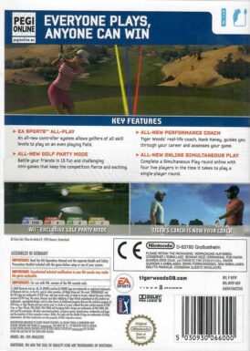 Alternative view of Tiger woods PGA Tour 09 All-Play - Nordisk - Begagnat Nintendo Wii spel