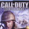 Framsidan till Activisions Call of Duty finest hour på Playstation 2 i europeisk PAL utgåva