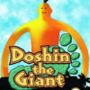 Framsidan av spelboxen till TV-spelet Doshin the Giant på Nintendo GameCube i Europeisk PAL utgåva