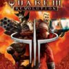 Framsidan av spelboxen till Tv-spelet Quake III Revolution på Playstation 2 (Ps2) i europeisk pal utgåva