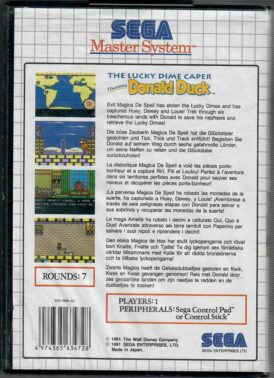 Alternative view of Donald Duck: The Lucky Dime Caper - Begagnat SEGA Master System spel