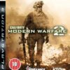 Framsidan av spelboxen till tv-spelet Call of Duty Modern Warfare 2 på Sony Playstation 3 (PS3) i europeisk PAL utgåva