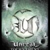 Framsidan av spelboxen till tv-spelet Unreal Tournament på PS2 (playstation 2) i europeisk PAL utgåva