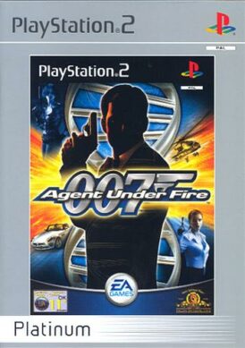 Framsidan till EA games James Bond 007: Agent under fire Platinum i europeisk PAL utgåva på Playstation 2