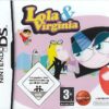 Framsidan av spelboxen till det handhållna och nintendo exklusiva Nintendo DS spelet Lola & Virginia i europeisk PAL utgåva