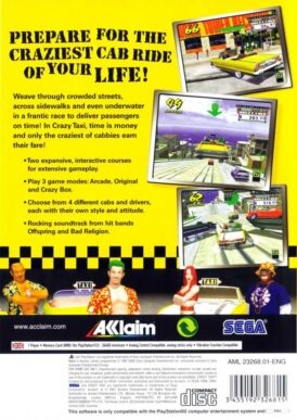 Alternative view of Crazy Taxi - Begagnat spel till Playstation 2