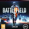 Framsidan av spelboxen till TV-spelet Battlefield 3 till PS3 (Playstation 3) i eropeisk PAL utgåva