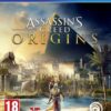 framsidan av spelboxen till tv-spelet assassins creed origins på playstation 4 i europeisk pal utgåva