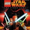 Framsidan till Travellers tales star wars baserade spel Lego star wars på PS2