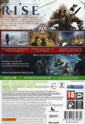 Assassins Creed III - Xbox 360 bak