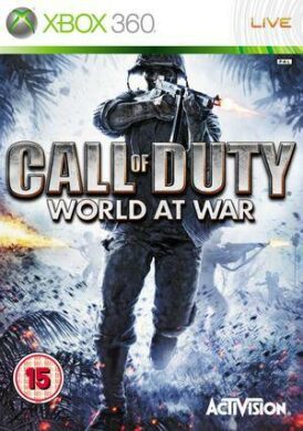 framsidan av spelboxen till tv-spelet Call of duty: World at War till Xbox 360