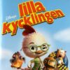 Framsidan av TV-spelet Disneys lilla kycklingen på Playstation 2 (PS2) i nordisk och europeisk pal utgåva