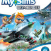 Framsidan till Nintendo Wii Spelet MySims Sky heroes i europeisk PAL utgåva.