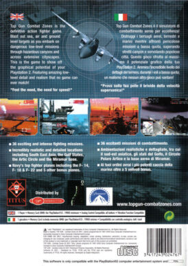 Top Gun Combat Zones - Playstation 2 - PS2 bak