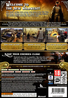 Call of Juarez The Cartel Xbox 360 bak