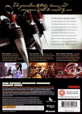 Ninja Gaiden II - Xbox 360 bak