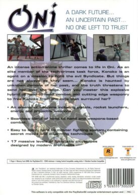Oni - PS2 bak