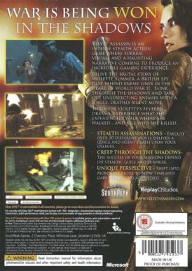 Velvet Assassin - Xbox 360 bak