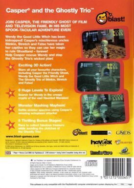 Casper and the Ghostly Trio - PS2 bak