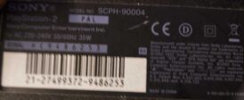 Alternative view of Playstation 2 Slim konsol (Svart) - Begagnad konsol Playstation 2