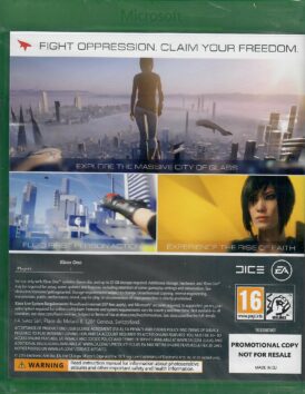 Mirrors Edge Catalyst promotional copy xbox one bak