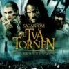 Framsidan av spelboxen till TV-spelet Sagan om de två tornen härskarringen på ps2 (Playstation 2) i Europeisk och svensk PAL utgåva