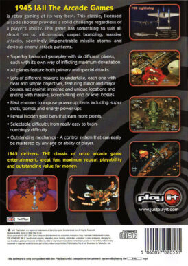 1945 I & II The Arcade Games ps2 bak
