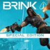 Framsidan av spelboxen till Tv-spelet Brink - Special Edition på Xbox 360 i europeisk PAL utgåva