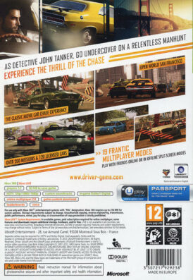Driver San Francisco Xbox 360 bak
