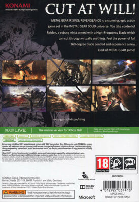 Metal Gear Rising Revengeance - Xbox 360 bak