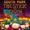 Framsidan av spelboxen till Tv- spelet South Park The Stick of Truth på xbox 360 i europeisk PAL utgåva