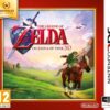 Framsidan av spelboxen till det handhållna tv-spelet The Legend of Zelda Ocarina of Time 3D på Nintendo 3DS i europeisk pal och Nintendo selects utgåva
