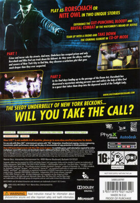 Watchmen The end is nigh xbox 360 bak