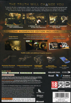 Deus Ex: Human Revolution - Augmented Edition - Begagnat spel till Xbox 360 (Ej Sleve) - Bild 3