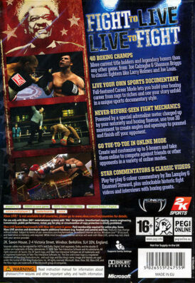 don king presents prizefighter xbox 360 bak