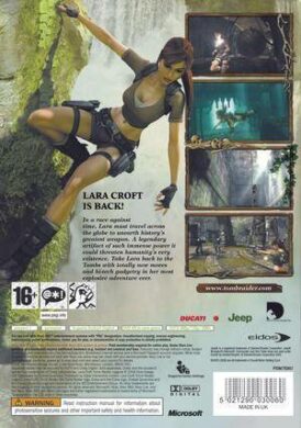 lara croft tomb raider legends xbox 360 bak