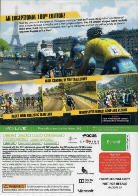 Le Tour the France 2013 promotional copy xbox 360 bak