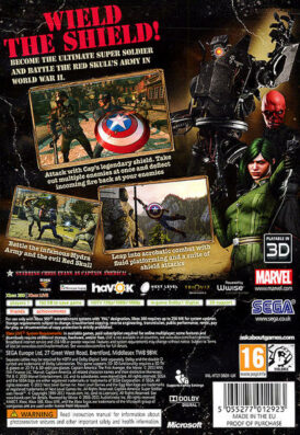 Captain america Super soldier - Xbox 360 bak