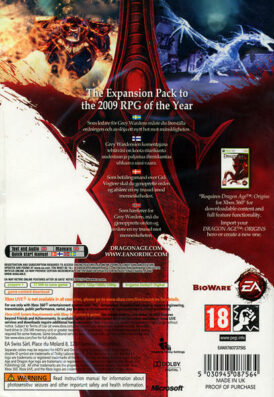 Dragon age origins awakening xbox 360 bak