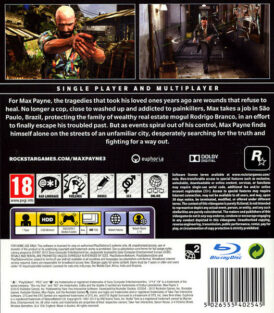 Max Payne 3 - PS3 bak