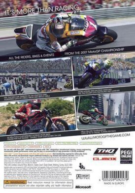 MotoGP 07 - Xbox 360 bak