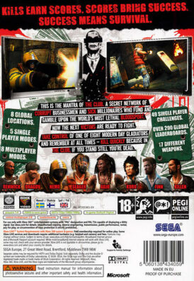 The Club - Xbox 360 bak