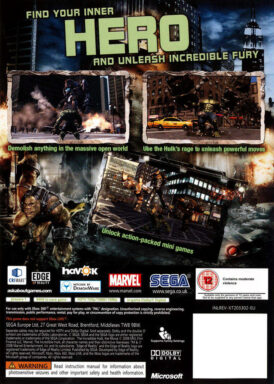 The incredible Hulk - Xbox 360 bak