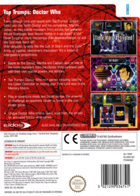 Top Trumps Doctor Who Nintendo wii bak