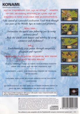 Age of Empires II The age of kings ps2 bak