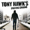 Framsidan till Activisions Tony Hawks Proving ground på PS2 i Europeisk PAL utgåva